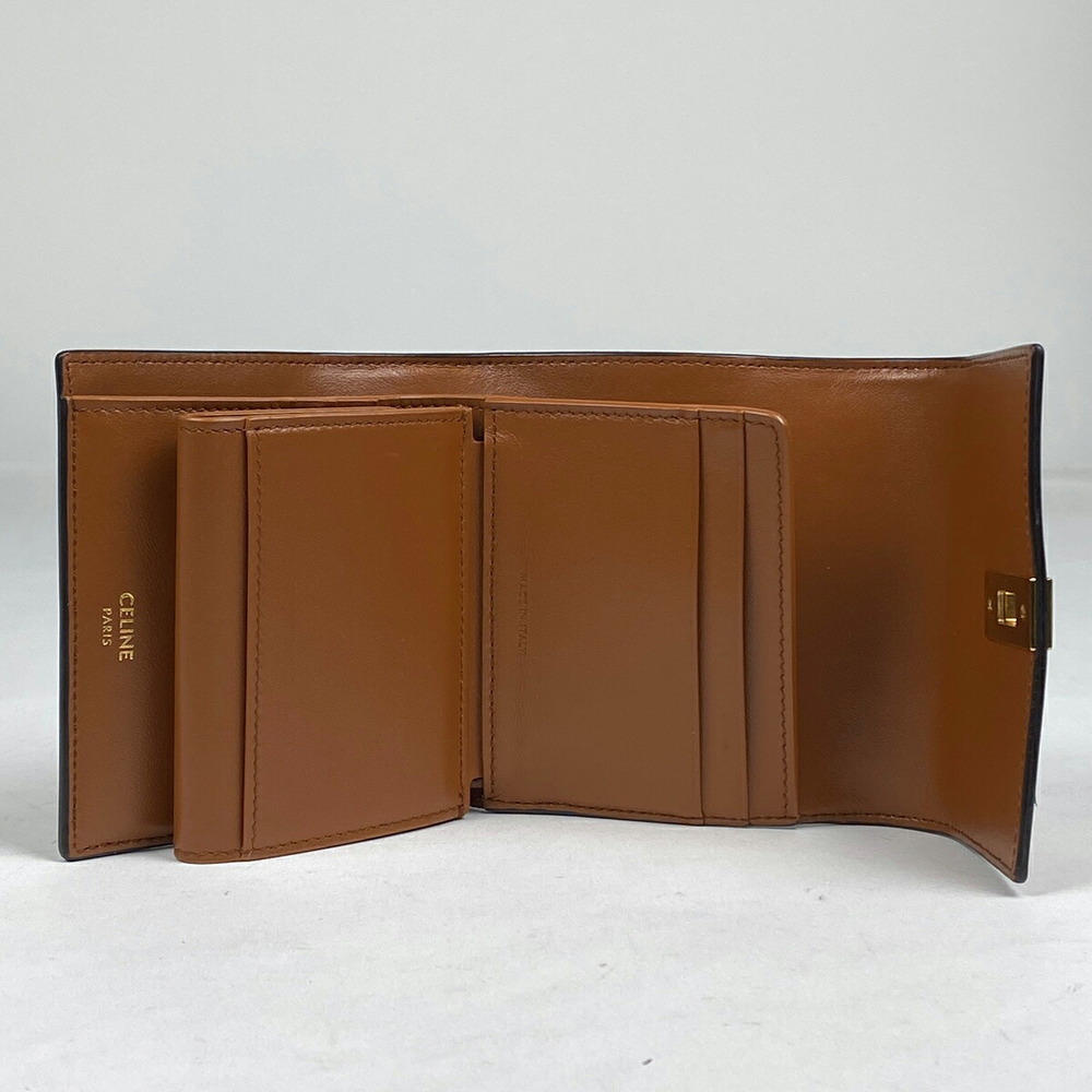 Celine Brown Leather Trifold Wallet - Picture 8 of 8